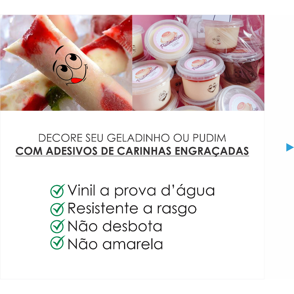 100 Adesivos Carinhas Engraçadas Divertidas 3x2 5cm Para Geladinho