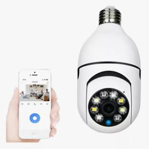 Câmera Ip Segurança Lâmpada Vr360 Panorâmica Espia Wifi V380