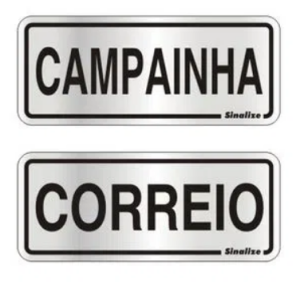 Placa 120bg Campainha/correio Sinalize