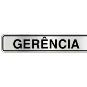 Placa 100ac Gerencia Sinalize Cinza