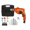 Kit Furadeira De Impacto Mandril 3/8' Com 50 Peças 220v Black+decker
