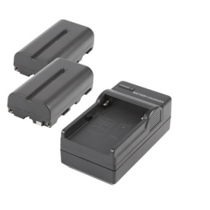 Kit 2x Baterias E Carregador Np-f550 / Np-f570 Para Sony