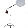 Iluminador Day Light 200ws Modelo Octo 55cm Luz Superior Com Girafa
