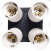 Suporte Para 4 Lâmpadas Com Soquete E27