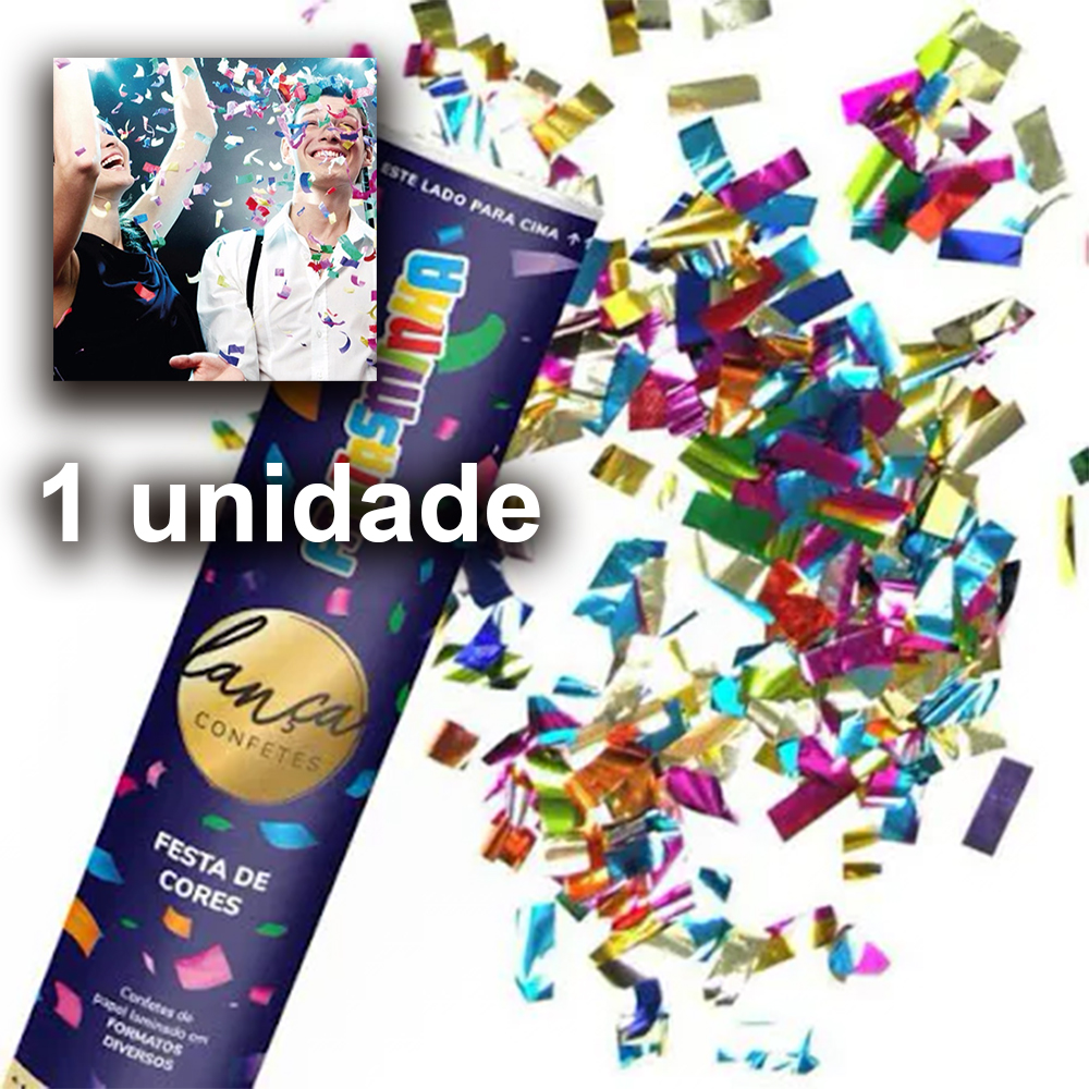 Lança Confete Colorido Festa Aniversario Fim De Ano Carnaval
