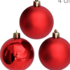 Bolas Para árvore De Natal 4 Cm - Pacote Com 12un - Vermelha