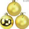 Bolas Para árvore De Natal 6 Cm - Pacote Com 9un - Ouro
