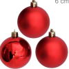 Bolas Para árvore De Natal 6 Cm - Pacote Com 9un - Vermelha