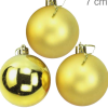 Bolas Para árvore De Natal 7 Cm - Pacote Com 6un - Ouro