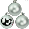 Bolas Para árvore De Natal 7 Cm - Pacote Com 6un - Prata