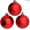 Bolas Para árvore De Natal 7 Cm - Pacote Com 6un - Vermelha