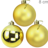 Bolas Para árvore De Natal 8 Cm - Pacote Com 5un - Ouro