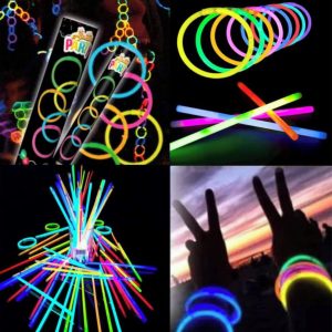 Pulseira Neon Fluorescente Brilha No Escuro Festa, Balada, Formatura, Aniversario, Casamento, Noivado, Carnaval Noite