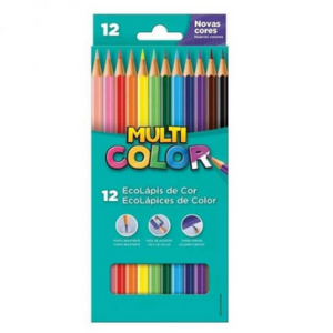 Lápis De Cor Hexagonal 12 Cores – Multicolor