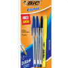 Kit Bic 3 Canetas Cristal Dura Mais + 1 Pincel Marcador De Texto