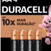 Pilha Alcalina Duracell Pequena Aa - Bt 4 Un
