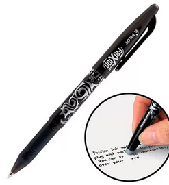 Caneta Escreve E Apaga Frixion 0,7mm Esferográfica Preta Bt 1 Un