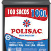 Saco Para Lixo 100lt Preto Reciclado Polisac Pt 100 Un