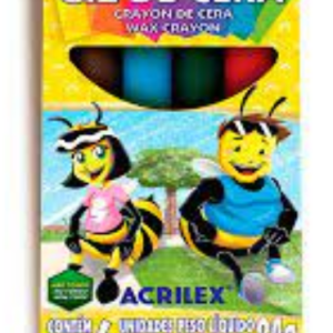 Giz De Cera 06 Cores 24g