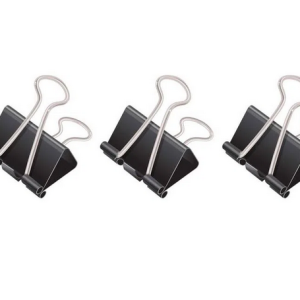 Binder Clips Preto 25mm Com 12 Unidades