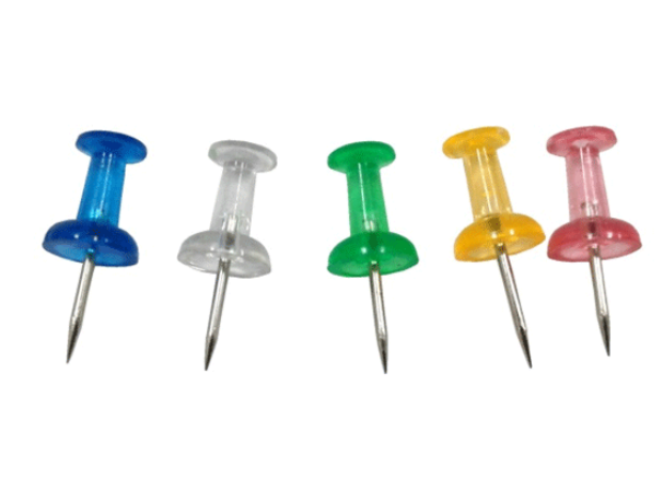 Alfinetes Para Mapa Colorido Transparente 40 Unidades