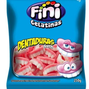 Bala Fini Gelatina Em Formato Dentaduras 250gr