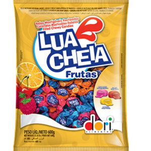 Bala Mastigável Lua Cheia Frutas Dori 600g