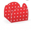 Forminha De Papel Para Doces 4 Pétalas Póa Vermelho/branco - 50un