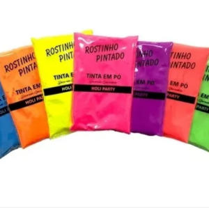 5 Tintas Em Pó Holi Party - Rostinho Pintado