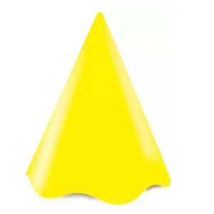 Chapéu De Aniversário Amarelo 08 Unidades Ultrafest