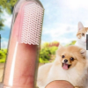 Escova De Dentes De Estimação Silicone Para Pets Cães E Gatode Limpa 5*2cm