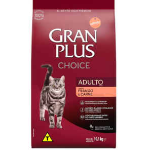 Ração Granplus Choice Para Gatos Adultos Sabor Frango E Carne 10,1kg