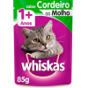 Ração úmida Whiskas Sachê Para Gatos Adultos Sabor Cordeiro Ao Molho - 85g