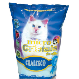 Areia Higiênica Chalesco Com Micro Cristais De Sílica Para Gatos - 1,8kg