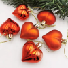 Enfeite De Natal - Coração 6 Und. Ref. Nta1505 Diversas Cores