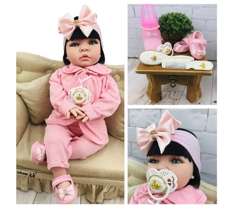 Boneca Bebe Reborn Baby Morena