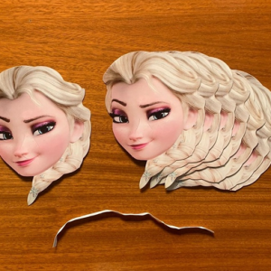 Máscara De Papel Festa Infantil Algodão Doce, Aniversario, Super Heróis, 1 Pacote Com 8 Unidades Frozen