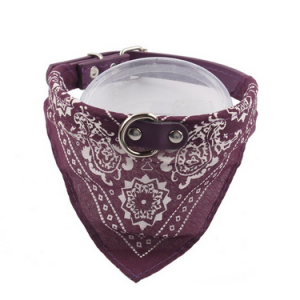 Pet Coleira Colar Com Lenço Bandana Ajustável Cães E Gatos Tamanho Pequeno Pet Novidade Para Cachorro Porte Roxa
