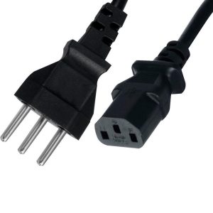Cabo De Força Tripolar 10a Cabo De Energia Novo Padrão 1,50 Metros