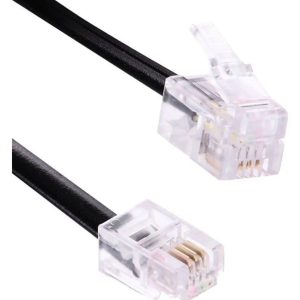 Cabo Fio De Telefone Rj11 Telefonia 3 Metros 2 Vias