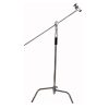 Girafa Tripé De Aço Cromado Iluminação Estúdio Fotográfico Braço Century C/ Perna Ajustável Tripé C Stand Base Tartaruga