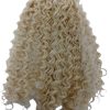 Cabelo Apliqueo Cacheado 50cm Loiro Rabo Caval Fibra
