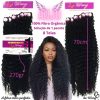 Cabelo Organico Cacheado Ondulado 9pç 300gr 80cm Preto