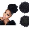 Coque Castanho Ombre Mel Aplique Cabelo Cacheado Afro Puff