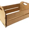 Kit 10 Cestinha Caixotinho Mdf Cru Cerquinha Fazendinha 15cm