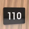 Placa De Acrílico Com 3 Números Para Porta Apartamento