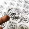 100 Etiquetas Rotulos Personalizado Adesivo Fosco Brilho 3x3 Cm