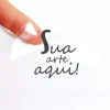 200 Etiqueta Adesivo Transparente Personalizado 5x5 Cm