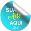 151 Unidades 3x3 Cm | Etiquetas Adesivas | Adesivos Personalizados Em Couché - Redondas.