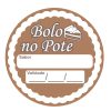 Etiqueta Adesiva Bolo No Pote Pacote Com 50 Etiquetas